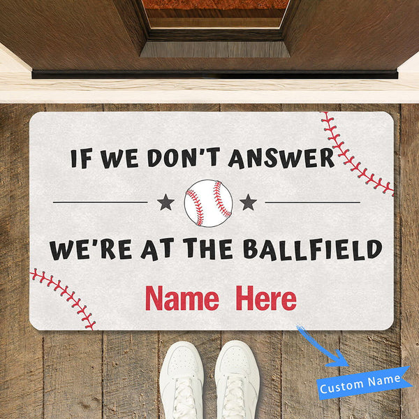 baseball doormat