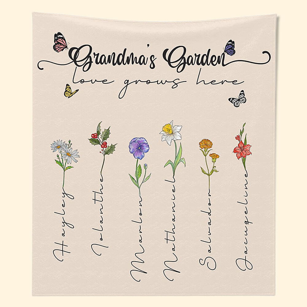 Personalized nana blanket, Grandma personalized blanket, Mother's Day, Gift for Grandma