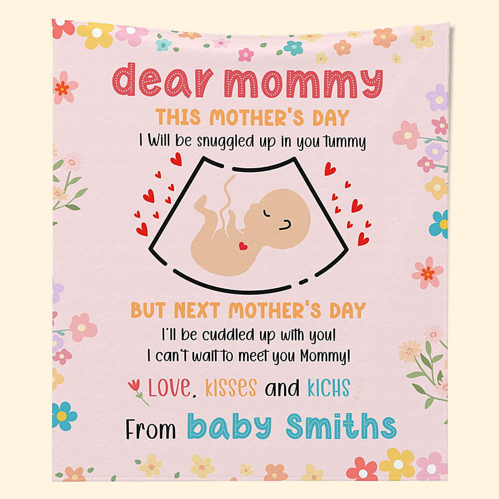 First Time Mom Blanket, Our First Mother's Day Blanket For New Mom, Mother's Day, Gift for Mom