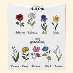First Mom Now Grandma Blanket, Granny Mother's Day, Mother's Day, Gift for Grandma