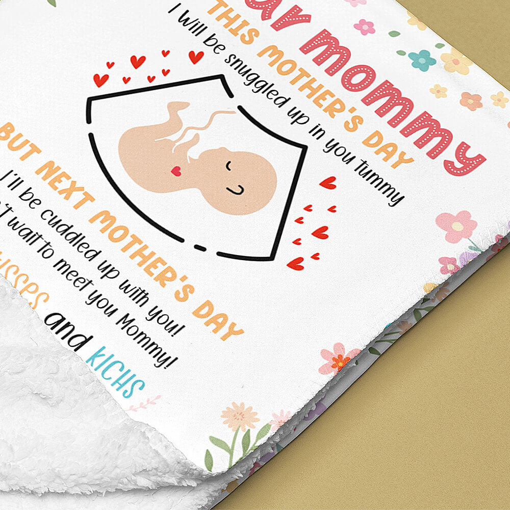 Our First Mother's Day Blanket For New Mom, First Time Mom Gift for New Mom, Mother's Day