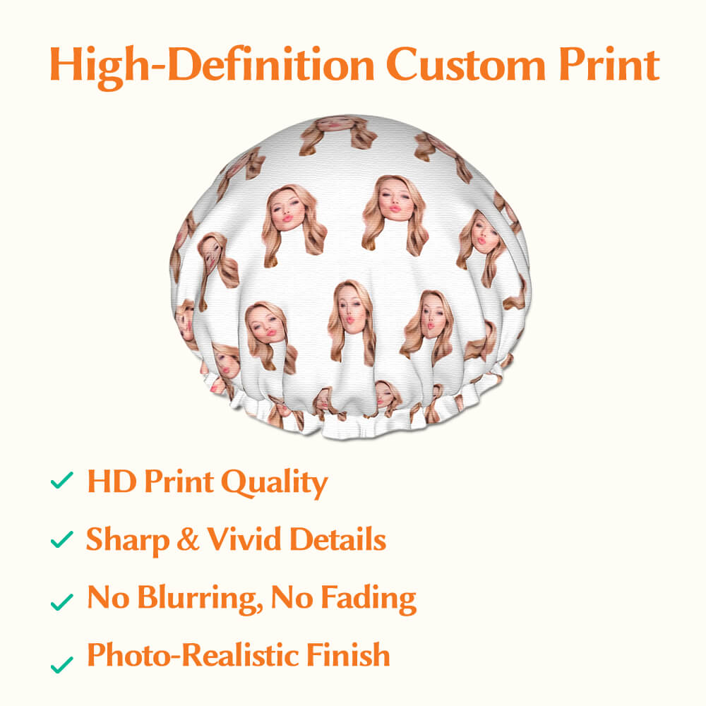 Personalized Shower Cap with Your Face – Fun Custom Gift for Christmas, Birthdays, and Special Occasions