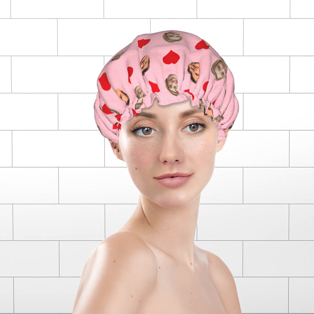 shower cap with heart