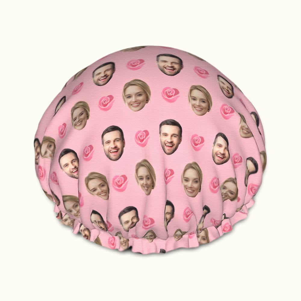 custom rose shower cap