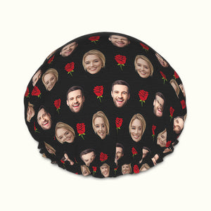 custom rose shower cap