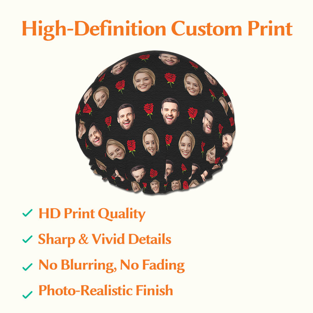 custom rose shower cap