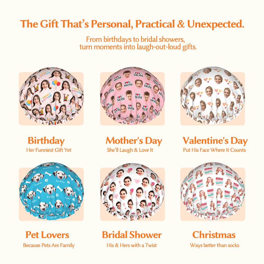 Pet on Shower Cap – Customizable Shower Cap with Cute Pet Designs for Pet Lovers