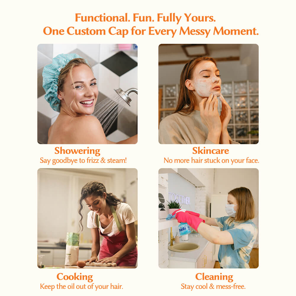 Pet on Shower Cap – Customizable Shower Cap with Cute Pet Designs for Pet Lovers