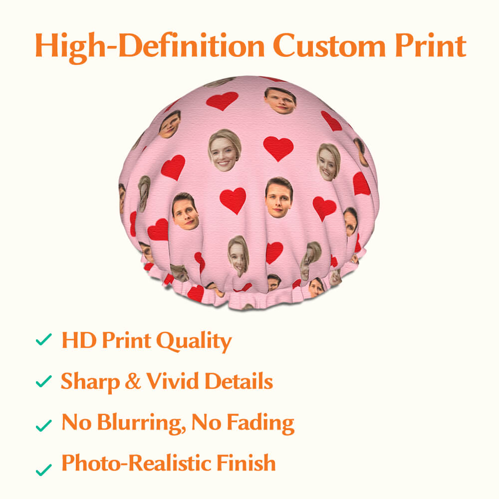 shower cap with heart