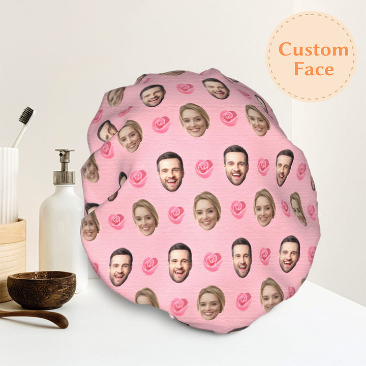 custom rose shower cap