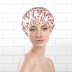 Colorful Hearts Design Custom Shower Cap – Perfect Valentine's Day Gift