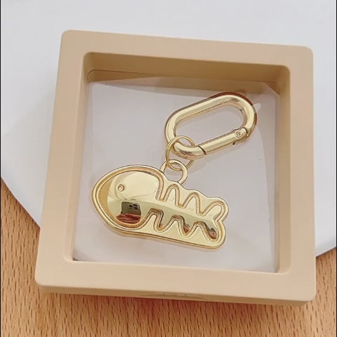 Fishbone Engraved Pet ID Tag