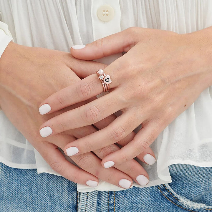 custom letter rings