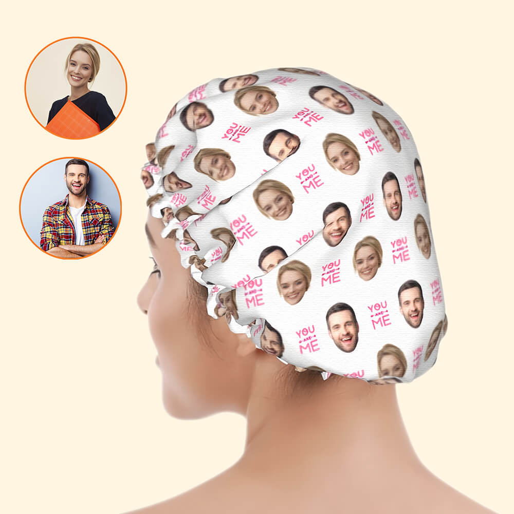 You Love Me Design Photo Shower Cap -  Custom Shower Cap for Lovers, Valentine's Day Gift