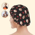 Red Rose Flower Design Shower Cap - Personalized Shower Cap for Couple Valentine's Day Gift