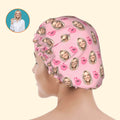 Pink Mouth Design - Customized Shower Cap for Couple Valentine's Day Gift