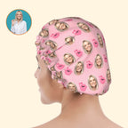 Pink Mouth Design - Customized Shower Cap for Couple Valentine's Day Gift