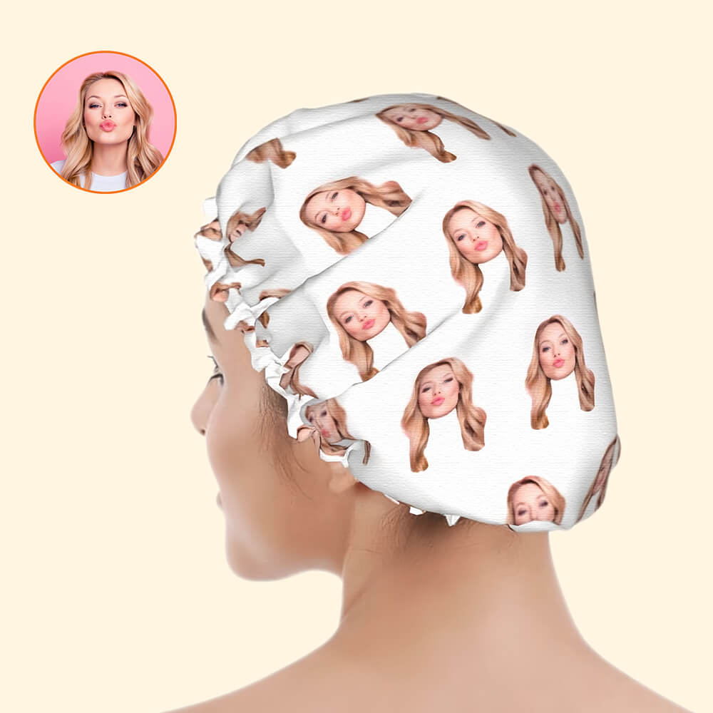 Personalized Shower Cap with Your Face – Fun Custom Gift for Christmas, Birthdays, and Special Occasions
