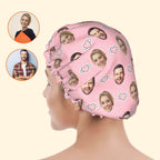 Pink Heart with Wings Personalized Shower Cap – Customizable Fun Gift for Valentine's Day