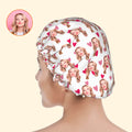Colorful Hearts Design Custom Shower Cap – Perfect Valentine's Day Gift