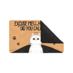 Excuse Me - Custom Cat Doormat  Funny Doormat for Pet Lovers