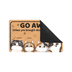 Go Away - Custom Cat Doormat  Funny Doormat for Pet Lovers
