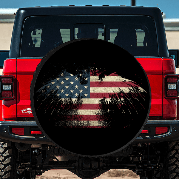 Eagle U.S. Flag Tire Cover fit for SUV Jeep RV