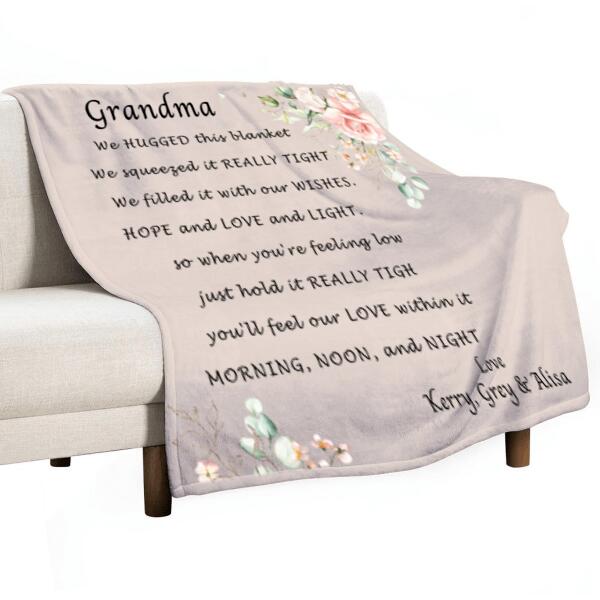 Personalized Nana Blanket Custom Blanket for Grandma