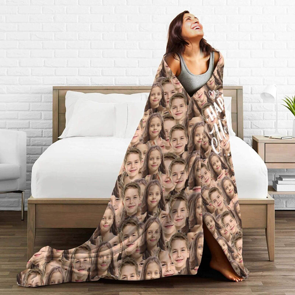 Multiple Faces Blanket Custom Photo Face Blanket
