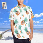 Custom Hawaiian Shirts Face Personalized Hawaiian shirts with Pineapple