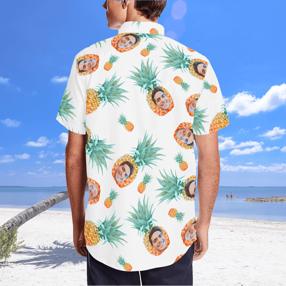 Custom Hawaiian Shirts Face Personalized Hawaiian shirts with Pineapple