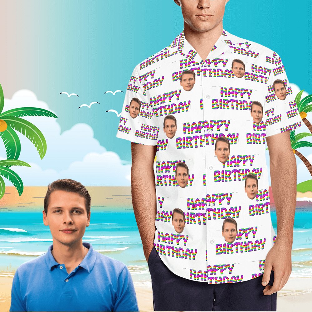 Birthday hawaiian shirts Custom hawaiian shirts Happy Birthady Hawaiian shirts