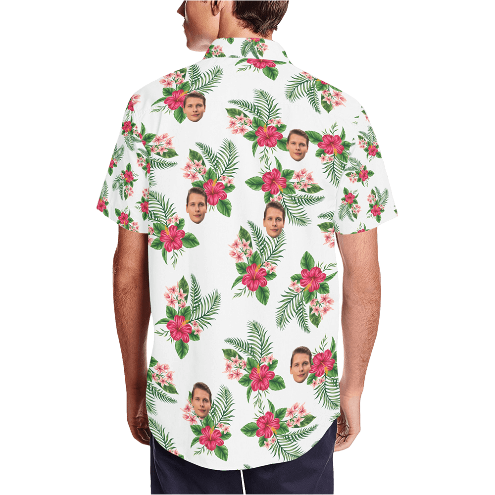 Custom hawaiian shirts with face Personalized hawaiian shirts with Flower