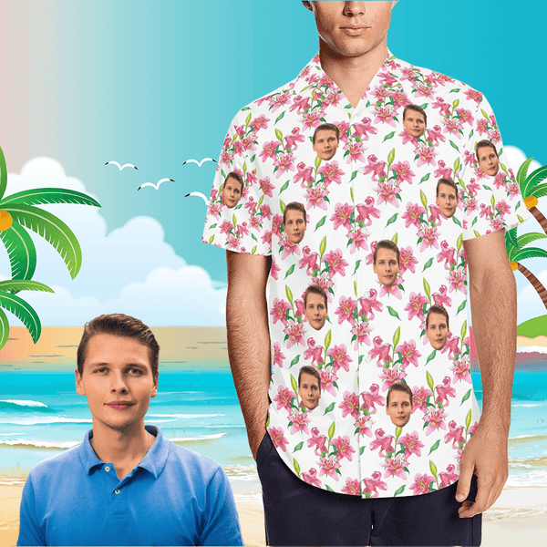 Custom made aloha shirts Personalized hawaiian shirts with Flower