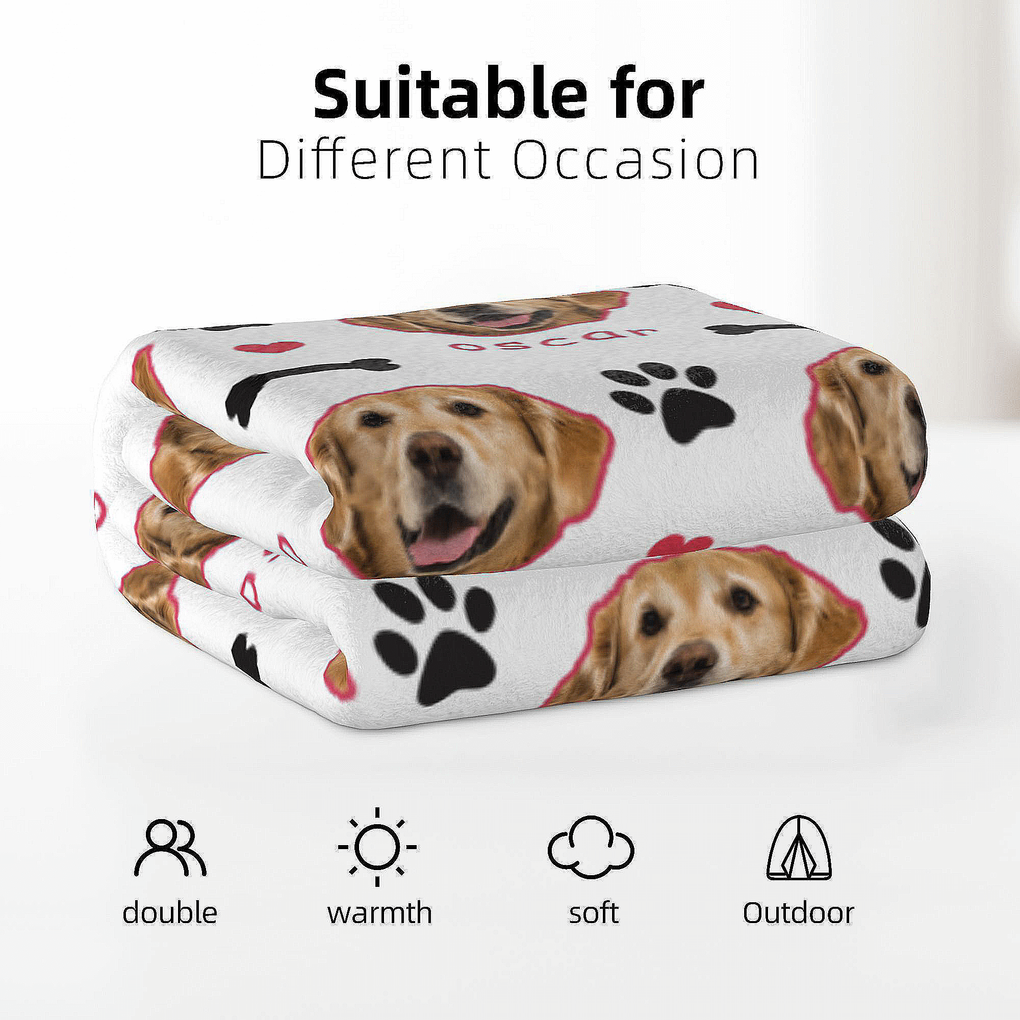 custom dog blanket