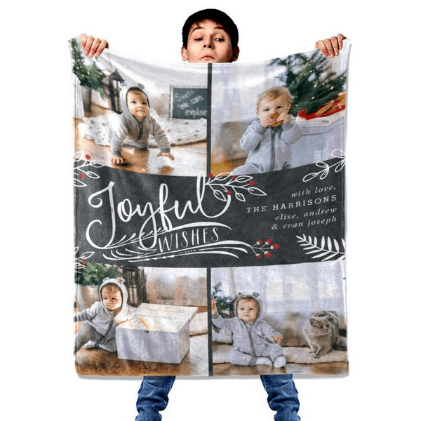Personalized Family Blanket Photo Blanket Custom Blanket with Family Love Kids