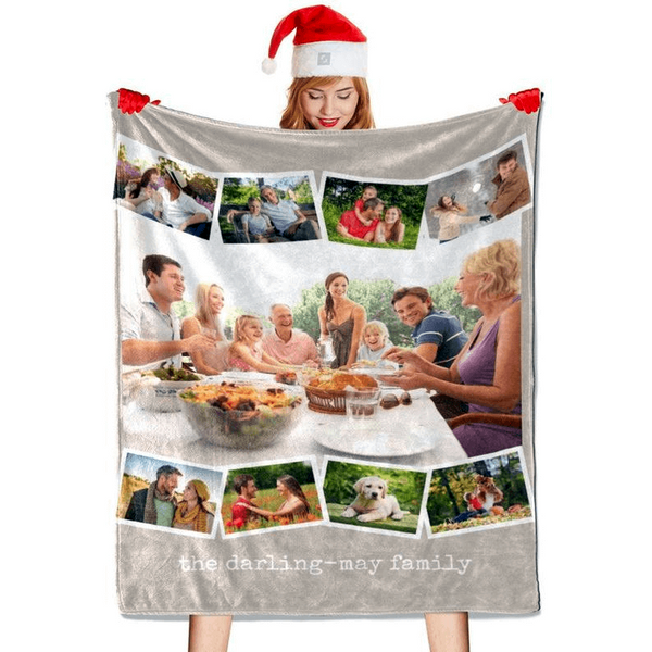 Personalized Blanket Custom Blanket Lovers Fleece for Family Kids Pet