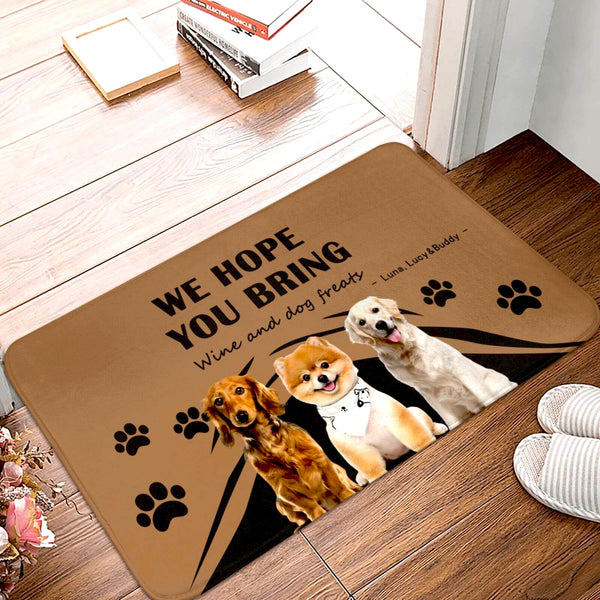 Custom Dog Doormat Personalized Doormat We Hope You Bring Doormat
