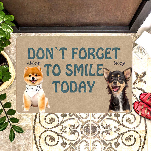Custom Pet Doormat Personalized Doormat Smile Doormat