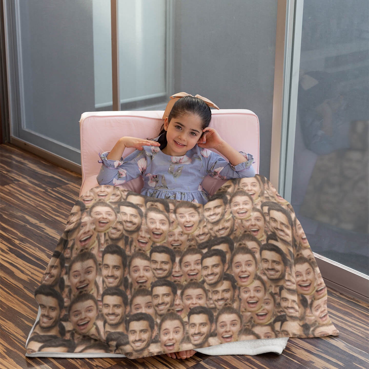 Multiple Faces Blanket Custom Photo Face Blanket  For Best Mom