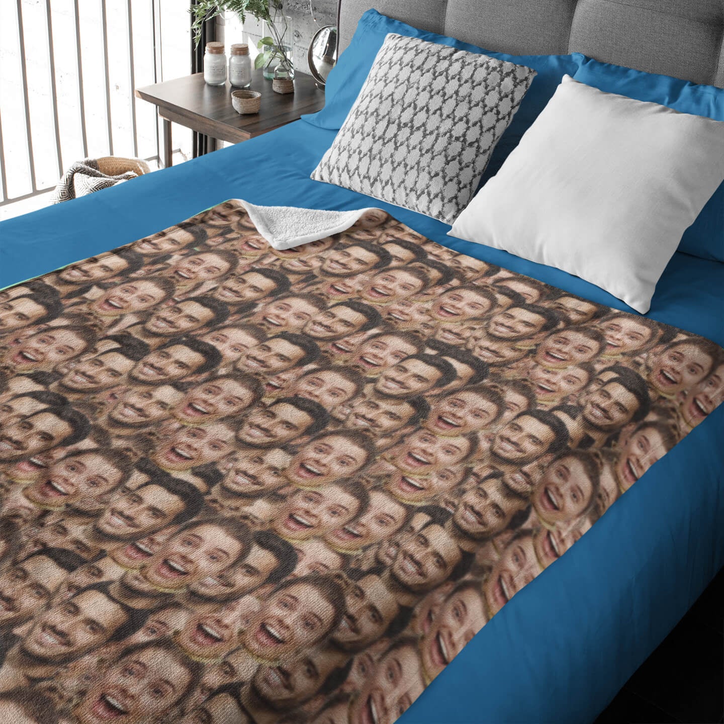 Multiple Faces Blanket Custom Photo Face Blanket  For Best Mom