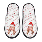 Custom Face Women's and Men's Slippers Christmas Gift