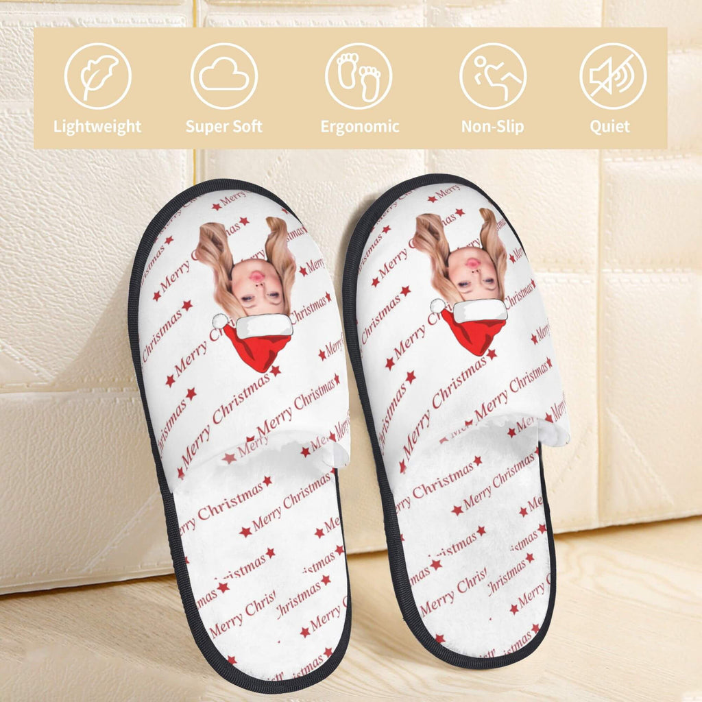 Custom Face Women's and Men's Slippers Christmas Gift